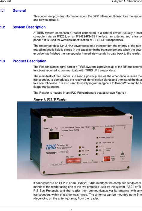 tiris rfid reader|tiris reader s251b manual.